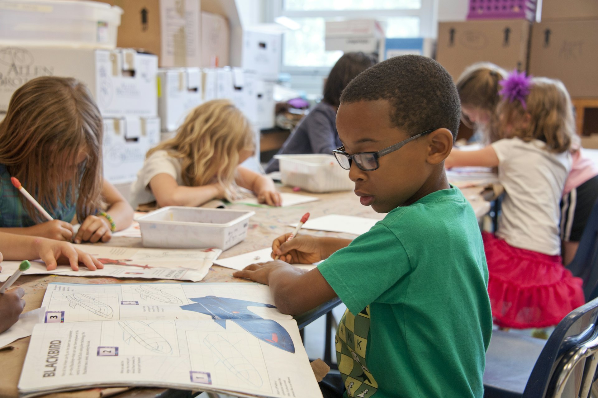 Students studying together